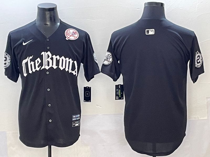 Men 2025 New York Yankees Blank Black Five generations Joint Name Nike MLB Jersey style 2